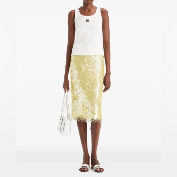 New Tory Burch Sequinned Shell Skirt - Picture 5 of 12